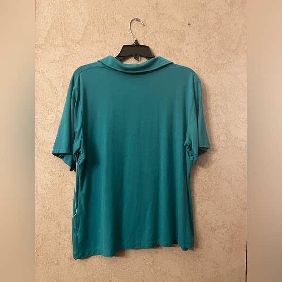 Worthington Short Sleeve Polo Collar Button Down Shirt - Picture 3 of 6